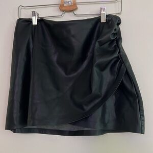 Vegan leather mini skirt